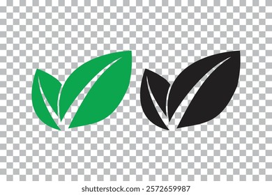 Leaf Icon Vector Art isolate on transparent background