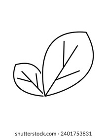leaf icon, vector best line icon.