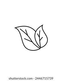 leaf icon, vector best line icon.
