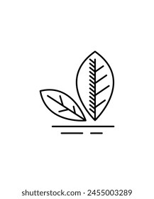 leaf icon, vector best line icon.