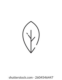 leaf icon, vector best line icon.