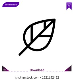 leaf icon vector . Best modern, simple, isolated, application ,ecology icons, logo, flat icon for website design or mobile applications, UI / UX design vector format