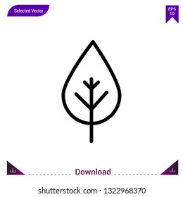 leaf icon vector . Best modern, simple, isolated, application ,seasons icons, logo, flat icon for website design or mobile applications, UI / UX design vector format