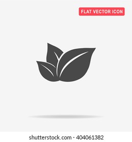 Leaf icon. Vector concept illustration for design.