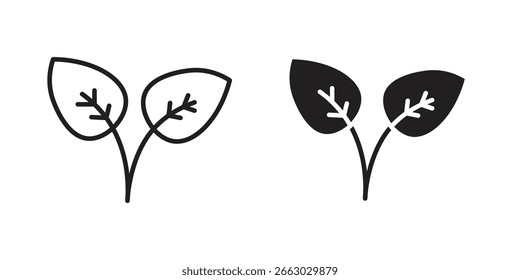 Leaf icon vector design element logo template