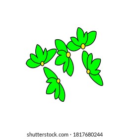 Ilustración de diseño vectorial de icono de hoja