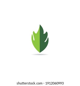 leaf icon vector design illustration template and background