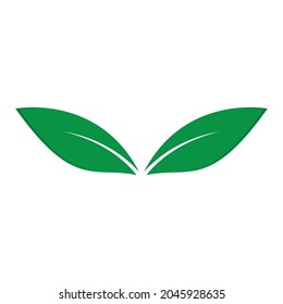 leaf icon vector design illustration natural green template 