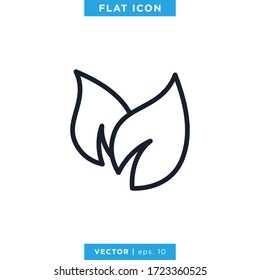 Leaf Icon Vector Design Template. Editable Stroke