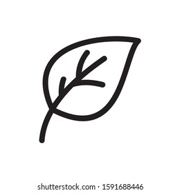 Leaf icon vector. Ecology icon line style