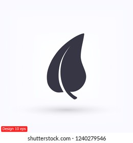 Leaf icon. Vector  Eps 10 