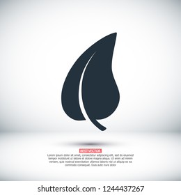 Leaf icon. Vector  Eps 10 