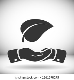 Leaf icon. Vector  Eps 10 