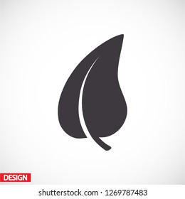 Leaf icon. Vector  Eps 10 