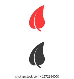 Leaf icon. Vector  Eps 10 