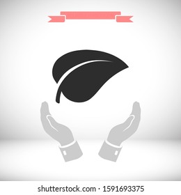 Leaf icon. Vector Eps 10 . Lorem Ipsum Flat Design