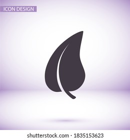 Leaf icon. Vector  Eps 10 . Lorem Ipsum Flat Design 