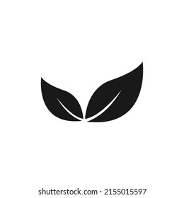 leaf icon vector. flat design.