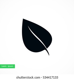 leaf icon vector, flat design best vector icon