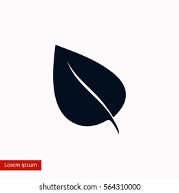 leaf icon vector, flat design best vector icon