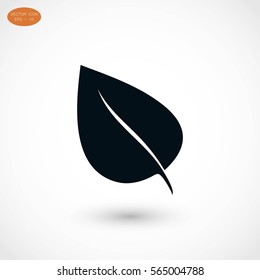 leaf icon vector, flat design best vector icon