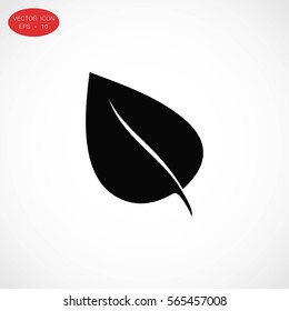 leaf icon vector, flat design best vector icon