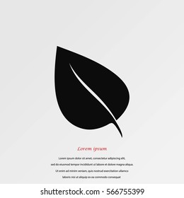 leaf icon vector, flat design best vector icon