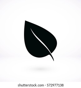 leaf icon vector, flat design best vector icon