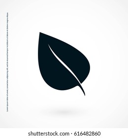 leaf icon vector, flat design best vector icon