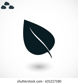 leaf icon vector, flat design best vector icon