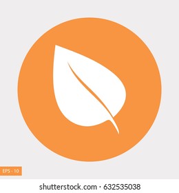 leaf icon vector, flat design best vector icon