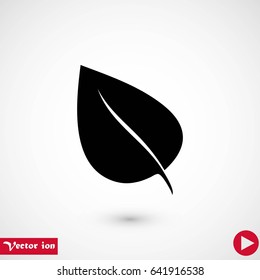 leaf icon vector, flat design best vector icon