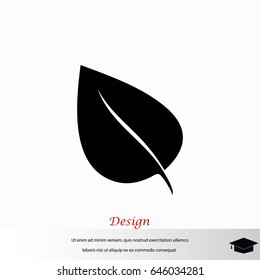 leaf icon vector, flat design best vector icon