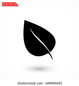 leaf icon vector, flat design best vector icon