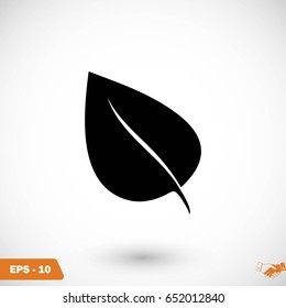 leaf icon vector, flat design best vector icon