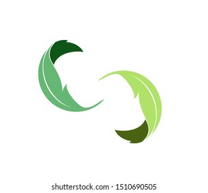 leaf icon vector, herbal leaves vector illustration
