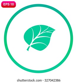 Leaf icon, vector illustration.
