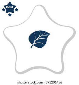 Leaf icon, vector illustration.