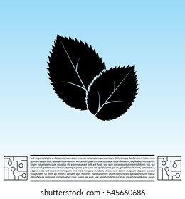 Leaf icon, vector illustration.