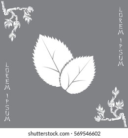 Leaf icon, vector illustration.