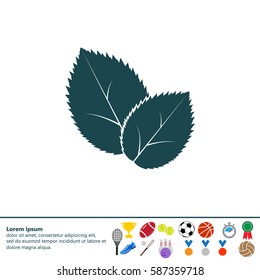Leaf icon, vector illustration.