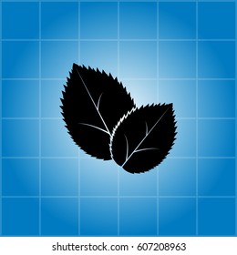 Leaf icon, vector illustration.