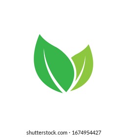 Leaf icon Vector Illustration design Logo template