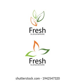 Leaf icon Vector Illustration design Logo template