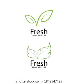Leaf icon Vector Illustration design Logo template