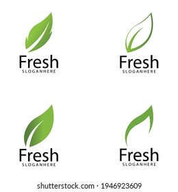Leaf icon Vector Illustration design Logo template