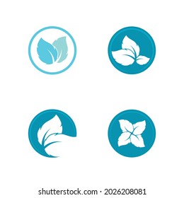 Leaf icon Vector Illustration design Logo template