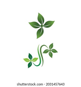 Icono de hoja Vector Ilustración de diseño Modelo de logotipo
