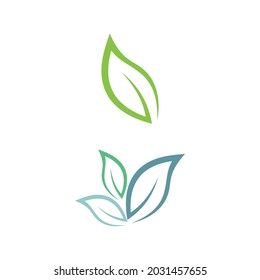 Leaf icon Vector Illustration design Logo template