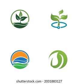 Leaf icon Vector Illustration design Logo template